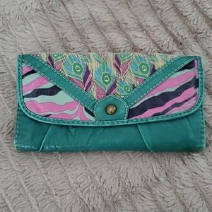 Cute peacock 80s style wallet